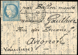 Obl. 29 - LE GENERAL UHRICH. 20c. Lauré Obl. étoile S/lettre Frappée Du CàD De PARIS - MINISTERE DES FINANCES Du 15 Nove - Guerre De 1870