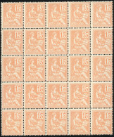 ** 117 - 15c. Mouchon Orange. Feuille De 25 + Feuille De 15. TB. - Autres & Non Classés