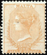 * SG#1 - 1/2p. Buff On Blued Paper. SUP. - Malta (...-1964)