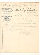 Vieux Papier - Espagne - Barcelona - Productos Químicos Y Materias Colorantes - Schliberg Y Thibaudier - Février 1889 - España