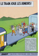 Train - Chemin De Fer - SNCF - Publicités Illustrées Par P. Narès Et Serge Clerc - Vespa - Ferrovie & Tranvie