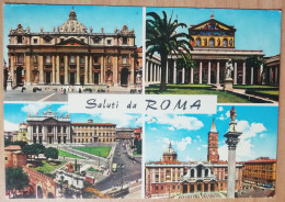 CARTOLINA 1971 ITALIA ROMA SALUTI Italy Rome Postcard Italien Rom Ansichtskarten - Panoramic Views