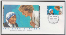 Death Of Princess Diana And Mother Teresa, Saint, Religion, Peace, Nobel Prize, Famous Woman, Marshall FDC - Moeder Teresa