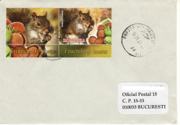 ROMANIA : SQUIRELL & HAZELNUTS On Cover Circulated - Registered Shipping! - Cartas & Documentos