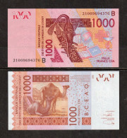 BENIN -  2021 1000 CFA Code B UNC Banknote - Benin