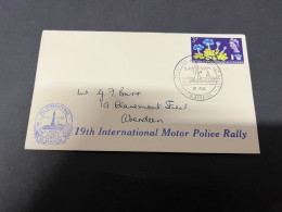 21-9-2023 (1 U 43) UK FDC Cover (1 Cover) 1964 - 19th International Motor Police Rally - ....-1951 Pre-Elizabeth II