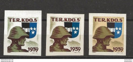 406 - 28c - Timbres Non-dentelés Neufs  "Ter. Kdo.5" - Etichette