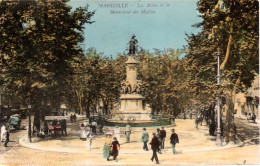 CPA 13- MARSEILLE-LES ALLEES ET LE MONUMENT DES MOBILES - Parks, Gärten