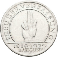 Weimarer Republik: 5 Reichsmark 1929 J, Schwurhand, Jaeger 341. Kleine Kratzer, - Other & Unclassified