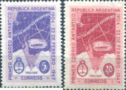 283152 MNH ARGENTINA 1947 43 ANIVERSARIO DEL PRIMER CORREO ANTARTICO ARGENTINO - Ungebraucht