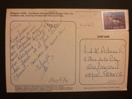 CP Pour La FRANCE TP CARIBOU 80 OBL.MEC.15 V 1991 - Briefe U. Dokumente