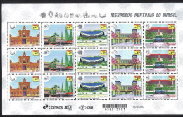 BRAZIL # 08-23 -  CENTRAL MARKETS IN BRAZIL - FULL SHEET 15v MINT - Unused Stamps