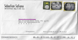 USA 2000s Cover From Miami To Brazil Stamp American Clock Early TV Memories I Love Lucy Howdy Doody Electronic Sorting - Cartas & Documentos