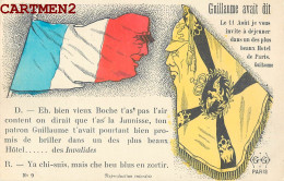 " GUILLAUME AVAIT DIT " HOTEL DES INVALIDES PARIS DRAPEAU ILLUSION D'OPTIQUE CARICATURE SATIRIQUE GUERRE POLITIQUE  - Satiriques