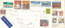 Canada Registered Cover Sent Air Mail To Denmark 3-2-1981 With A Lot Of Stamps - Covers & Documents