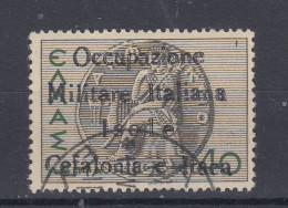 ITACA 1937-38 MITOLOGIACA 40 L. N.31 USATA - Cefalonia & Itaca