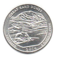 2014 - Stati Uniti 25 Cents - Quarter Great Sand Dunes  D     ------ - 2010-...: National Parks