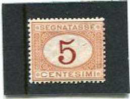 ITALY/ITALIA - 1890  POSTAGE DUE  5c  MINT NH - Taxe