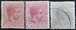 Espagne > Puerto Rico 1882 King Alfonso XII  Inscription "PUERTO-RICO  Edifil N° 55_56_ 65 - Puerto Rico