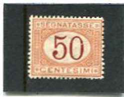 ITALY/ITALIA - 1890  POSTAGE DUE  50c  MINT NH - Taxe