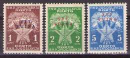 ITALIA - Trieste-Zona B -1952 - Mi 11-13 - POSTAGE DUE - MNH**VF - Postage Due