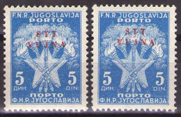 ITALIA - Trieste-Zona B -1952 - Mi 13 X 2 - POSTAGE DUE - MNH**VF - Postage Due