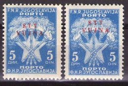 ITALIA - Trieste-Zona B -1952 - Mi 13 X 2 - POSTAGE DUE - MNH**VF - Strafport