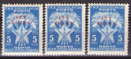 ITALIA - Trieste-Zona B -1952 - Mi 13 X 3 - POSTAGE DUE - MNH**VF - Strafport