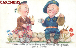 ILLUSTRATEUR MAUZAN SOLDAT MILITAIRE CHASSEUR ALPIN PINARD VIN HUMOUR ENFANTINA ENFANT BEBE  - Mauzan, L.A.