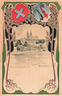 Gaufrée Litho Gruss Aus Basel Pfalz Mit Münster - Basel