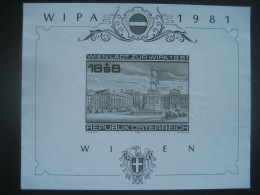 Österreich 1981- Schwarzdruck Block, WIPA08, Mi. 1665 Block 5 - Autres & Non Classés
