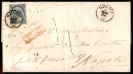 Regno - Vittorio Emanuele II - Grumo (P.ti 5) - 20 Cent Su 15 (25 - Regno) Su Lettera Per Napoli Del 1.3.66 - Tassata -  - Otros & Sin Clasificación