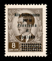 Occupazioni II Guerra Mondiale - Lubiana - 1941 - 8 Din Alto Commissariato (52) - Gomma Integra (800) - Autres & Non Classés