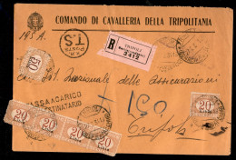 Colonie - Libia - Raccomandata Per Città (Tripoli 27.2.34) Con Tassa A Carico Per 1,50 Lire (3 Striscia Di Cinque Applic - Other & Unclassified