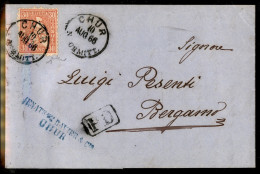 Europa - Svizzera - 30 Cent (25) Isolato Su Lettera Da Chur A Bergamo Del 10.8.66 - Chiavarello - Otros & Sin Clasificación