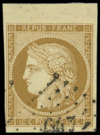 EMISSION DE 1849 - 1    10c. Bistre-jaune, Bdf, Obl. PC, TB - 1849-1850 Ceres