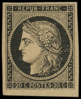 ** EMISSION DE 1849 - 3b   20c. Noir Sur Chamois, Frais Et TTB. J - 1849-1850 Cérès