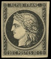 * EMISSION DE 1849 - 3    20c. Noir Sur Jaune, TB - 1849-1850 Ceres