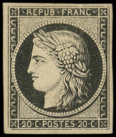 * EMISSION DE 1849 - 3b   20c. Noir Sur Teinté, N° Cérès, TB - 1849-1850 Cérès