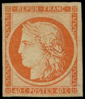 (*) EMISSION DE 1849 - 5    40c. Orange, * Gno, TB, Cote (*) - 1849-1850 Ceres