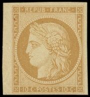 * EMISSION DE 1849 - R1f  10c. Bistre Clair, REIMPRESSION, TB - 1849-1850 Ceres