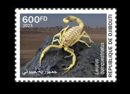 DJIBOUTI 2023 STAMP 1V - POISONOUS TOXIC VENOMOUS SPECIES - SCORPION SCORPIONS ARAIGNEES SPIDER SPIDERS - MNH - Spinnen
