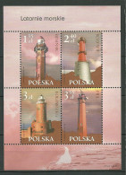 POLAND MNH ** 4055-4058 PHARE. PHARES. LIGTHOUSE - Nuovi