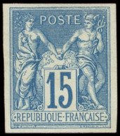 (*) ESSAIS -  90 : 15c. Bleu, Papier Carton, TB - Andere & Zonder Classificatie