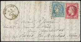 Let Boules De Moulins -  N°32 Et 45C Déf. Obl. GC 2250 S. LAC JAMAIS OUVERTE, Càd T16 MARTIGUES 4/1/71, Pour Paris Par M - War 1870