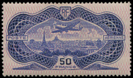 * POSTE AERIENNE - 15  50f. Burelé, TB. C - 1927-1959 Nuovi