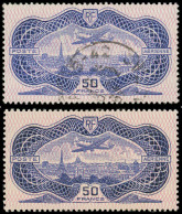 * POSTE AERIENNE - 15  50f. Burelé, Neuf Et Obl., TB - 1927-1959 Nuovi
