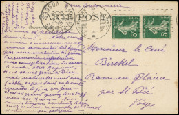 Let LETTRES DU XXe SIECLE - N°137 PAIRE Obl. Méc. Chambon ORLEANS-GARE 9/1/14 S. CP, TB - Briefe U. Dokumente