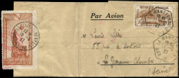 Let LETTRES DU XXe SIECLE - N°230 : 50c. + 10c. Brun Obl. Càd Hexag. LA WANTZENAU 12/6/27 S. Lettre Journal Avec Vignett - Lettres & Documents