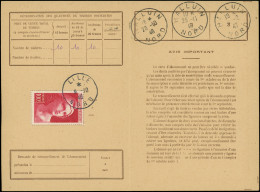 Let LETTRES DU XXe SIECLE - N°733 Obl. LILLE 9/10/46 S. Carte D'abonnement Des PTT, TB - Briefe U. Dokumente